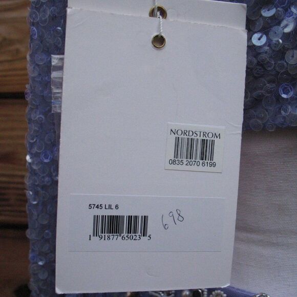 Mac Duggal 5745 Womens Sequined Faux Wrap Cut Out Puff Sleeve Gown Dress - Picture 16 of 16